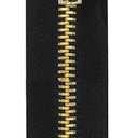 Mandala Crafts 2 Way Zipper  Heavy Duty Two Way Zipper with Two Way Jacket Zipper Pull - #10 Dual Metal Separating Med Weight 2 Way Metal Coat Zipper for Sewing Crafts Brass 36 Inches