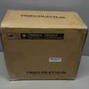 GREENSTELL Small Vanity Stool Chair with Storage and Folding Back, 13" x 13" x 17.7" Faux Fur Soft Ottoman for Teenager, 4 Metal Legs with Anti-Slip Feet, Furry Padded Seat for Makeup, Bedroom, Grey