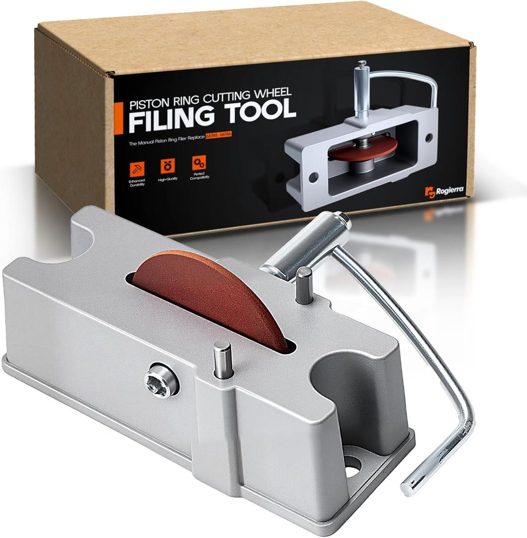 66785 & 66786 Manual Piston Ring Filer Tool - Adjustable Grinder & Cutting Wheel for Ring Clearance Adjustment, Includes 120 Grit Carbide Grinding Wheels - Replaces Parts