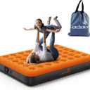 Air Mattress with Built-in USB Rechargeable Pump Camping Inflatable Mattress Portable Blow up Mattress Air Bed Guest Bed for Home Outdoors Hiking Travel (Queen)