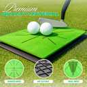 Golf Hitting Mat with Dual-Turf & Swing Feedback, Portable Golf Practice Mat with Anti-Slip Base for Indoor/Outdoor Use, Includes Ball Tray, 5 Balls & 2 Tees, Perfect Golf Mat for Chipping & Driving