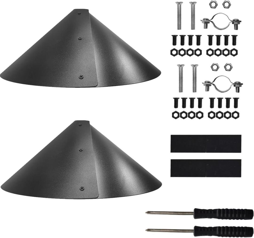 2 Pack 19 Inch Squirrel Baffle for Bird Feeder Pole,Outside Pole Mount Bird House Guard for Outdoor Shepherds Hook, Squirrel Stopper Protect Against Raccoons Rodents