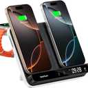 Dual Phone Charger, SwanScout 710A, Wireless Charger for iPhone 16/15/14/13/12/11/8/X Series, for Apple Watch 10/9/8/7/6, Ultra 2/Ultra, for AirPods 4/Pro 2/Pro/3