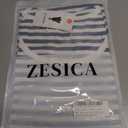 ZESICA Women's Summer Casual Striped Tank Top Sleeveless Scoop Neck Loose Fit Color Block Tops 2026 Fashion Clothes,Blue,X-Large