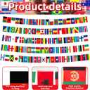 95 ft International Flag Bunting Banner, 100 Pcs World Country String Flags for Classroom, Cultural Events, Sports Festivals, School Activities, Bars, and Global Party Decorations