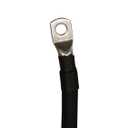 2 AWG 2 Gauge Single Black 2 feet w/ 5/16" Lugs Pure Copper Battery Inverter Cables for Solar, RV, Auto, Marine Car, Boat
