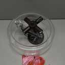 LOG BARN Semi Flush Mount Ceiling Light with Seeded Glass Shade for Living Room, Bedroom, Kitchen, Hallway, W12 x H8, Black