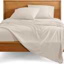 Bare Home Full XL Sheet Set - Luxury 1800 Ultra-Soft Microfiber Full Extra Long Bed Sheets - Double Brushed - Deep Pockets - Easy Fit - 4 Piece Set - Bedding Sheets & Pillowcases (Full XL, Wheat)