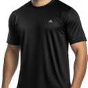 GearGlacier Instant Cooling Quick Dry Workout T-Shirt Men Undershirt Moisture Wicking Performance Running Comfort Tee (Black, M)