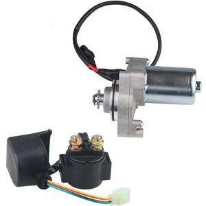 WATERWICH Starter Compatible with Tao Tao 125cc 110cc-50cc with Relay ATV Coolster Motor Coolster Four 4 Wheeler Chinese Pit Dirt Bike 4 Wheelers Go Karts Dune Buggy Sandrail Quad SSR Roketa