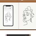 HUION Note 2-in-1 Digital Notebook Drawing Tablet With Battery-free Pen, Bluetooth Wireless Paper Tablet Electronic Writing Pad for Note-taking, Digital Art & Meeting, Refillable A5 Notepad, 9.5x7inch