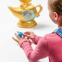 Magic Mixies Magic Genie Lamp with Interactive 8" Blue Plush Toy and 60+ Sounds & Reactions. Unlock a Magic Ring and Reveal a Blue Genie from The Real Misting Lamp. Gifts for Kids, Ages 5+