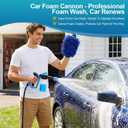 Car Wash Foam Gun for Garden Hose, Foam Cannon Car Wash Kit with Microfiber Wash Mitt, High Pressure Nozzle & 3 Spray Modes, Hose Foam Blaster for Cars, Trucks, RV, Motorcycle Cleaning - Blue