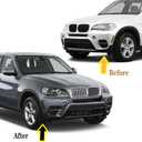 Compatible with 2011 212 2013 BMW E70 X5 Lci Front Bumper Side Marker Lights Reflector (Smoke Lens)