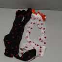 2 Pairs Women's Sexy Thigh High Stockings with Red Bowknots and Heart Valentine's Day Over Knee Black White Satin Socks Heart Tights Valentines Day Stockings for Women