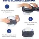 Mavogel Sleep Mask, Modal Material Eye Mask for Sleeping, Ultra Soft Skin Friendly Full Eye Covers for Women Men, Light Blocking Sleeping Mask for Travel Yoga Nap, Fully Adjustable Strap, Dark Grey