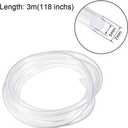 uxcell PVC Hose Tube, 5mm(0.19") ID x 7mm(0.27") OD 3 Meter 9.8ft Clear Vinyl Tubing, Plastic Flexible Water Pipe