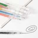 SMOOTHERPRO Glitter Retractable Gel Pens 18 Colors Metallic Colored Gel Pen 1.0 mm Bold Silver Glitter Gel Ink for Adults Coloring Journaling Drawing Doodling (GRP018N)