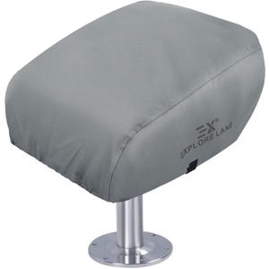 Explore Land Boat Folding Seat Cover - Waterproof 600D Heavy Duty Boat Folding Chair Cover - 18W x 20D x 14H inch, Grey