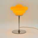 Lotus Atelier Bubble Lamp Mid Century Modern MCM Orange Bedside Table Lamp