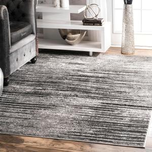 nuLOOM Contemporary Faded Elsa Area Rug, 4x6, Grey
