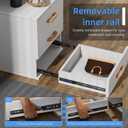 SIGOEI 1 Pair Soft Close Drawer Slides 16 Inch 100 lb Load Capacity Side Mount Ball Bearing Metal Dresser Runners Trash Can Slider Kitchen Glides Black (16 inch)