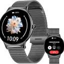 7.9MM Ultra-Thin Smart Watches for Men Women, with Bluetooth Make/Answer Call, 1.43" AMOLED Fitness Tracker, Heart Rate/Blood Pressure/Sleep Monitor, 100+ Sports Modes Smartwatch for Android iPhone (Black)