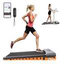 Walking Pad with 7% Incline and APP&Remote Control,300+lb Capacity Under Desk Treadmill 2.5HP Treadmill,10 HIIT Modes Treadmills for Home Office