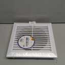 White 6" Inch Ventilation Grille - Inside/Outside use - (Flange 5.9"/Cover 8"x8") - Air Vent Louver - Exhaust Hood