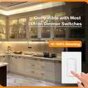 LUMILAND 24 Inch LED Under Cabinet Lighting with ETL Listed, Hardwired or Plug-in, 3 Color Levels Dimmable, Adjustable Lighting Direction, White