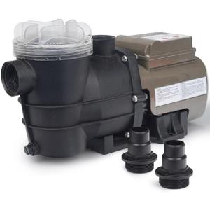 0.35HP Pool Pump with Timer 2700GPH 115V Powerful Self Priming Above Ground Swimming Pool Pump with Filter Basket Low Noise for Pools Hot Tub Spa Water Circulation