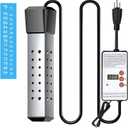 2000W Immersion Water Heater - Constant Temperature Electric Submersible Model With Stainless Steel Guard Cover and Built-in Digital LCD Thermometer