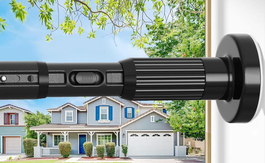 Tension Curtain Rod Black Shower Rod 40-166IN Extra Long Curtain Rods No Drilling Adjustable Tension Rods for Window Shower or Bathroom Outdoor Patio Diameter 1.26In