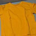 NOMUI Pure Cotton Crop Tops for Women Short Sleeve Boxy Loose Fit Cropped T Shirts Crew Neck Drop Shoulder Basic Tees 2026(Orange, Medium)