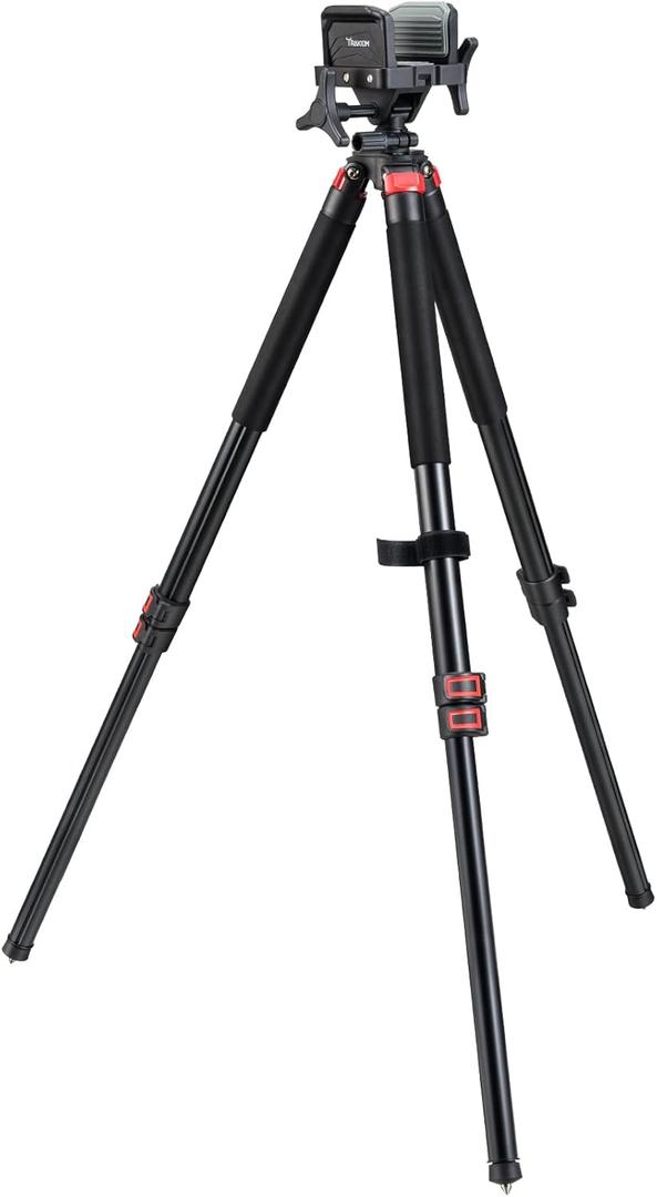 Trakiom Clamping Tripod Rest with Sturdy Aluminum Frame, Lightweight, Provides Stability, Adjustable Legs, and Hands-Free Operation for Outdoors