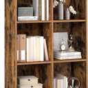 VASAGLE Custos Collection - Bookshelf, Bookcase, Cube Shelf with 6 Compartments, 9.4 x 25.8 x 38.6 Inches, Storage Shelf, for Living Room, Home Office, Dining Room, Rustic Brown ULBC423K01