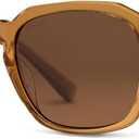 KIAURA Lautner Premium UV400 Polarized Sunglasses, XL & Original Sizes, Shape Memory Acetate Frames, Scratch-Resistant Lenses