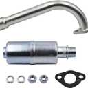 LOSTAR 1" Go Kart Exhaust With Screw On Muffler Compatible with Predator 212cc/Clone 196cc Engines