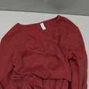 PRETTYGARDEN Fall Dresses for Women 2026 Casual Long Sleeve Bubble Cute Crew Neck A Line Mini Short Dress with Pockets M, Wine Red