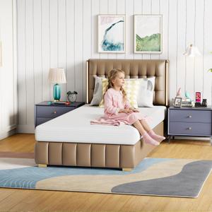 Twin Mattress,6 Inch Gel Memory Foam Mattress, Medium Firm for Cool Sleep Pressure Relief, CertiPUR-US Certified/Bed-in-a-Box/Pressure Relieving