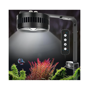 AQQA Aquarium Clip-On Stream Light with Controller, LED Fish Tank Light with 3 Modes (White/RGB/Full Spectrum), Timer & 6 Brightness Levels, Adjustable Clamp for Freshwater Plants Fish Tanks 60W