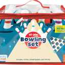 Chuckle & Roar 10-Pin Kids Bowling Set with Pin Pal Indoor Active Game for Family Game Night, Easy Setup & Cleanup, Color & Number Learning Toy, Ages 3+