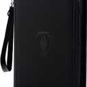 Fabmaker Premium 4 Pocket Zip Card Binder, Trading Card Binder for 320 Cards, Portable PU Card Collection Binder, Collector Card Album Folder for Game & Sports Cards (Black)