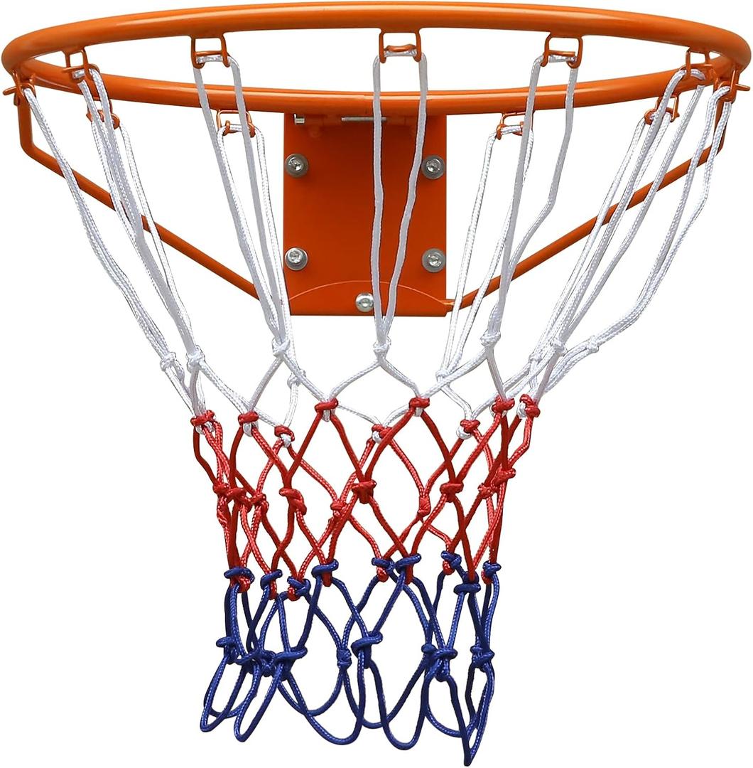 Basketball Folding Hoop, Indoor/Outdoor Hanging Basketball Net, All-Weather Net, Wall Hanging 18"