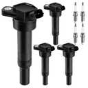 4pcs Ignition Coil & Spark Plug Fit for Hyundai Elantra Tucson Kia Soul Forte 1.8L 2.0L L4 2012 2013 2014 2015 2016 Coil Pack Replaces# C1804 UF651 9723