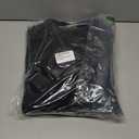 chouyatou Womens Fall Winter Casual Business Wool Blend Coat Loose Double Breasted Dressy Blazer Pea Coat (Black, XL)