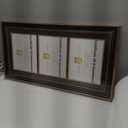 AUEAR,14x29 Triple Diploma Frame with 3 Openings for Three 8.5x11 Certificates,Wall Display and Real Glass(Color Ornate Gold & Black)