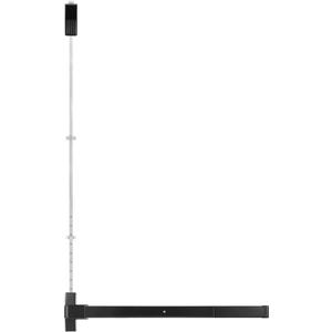 BEAMNOVA Vertical Rod 32 Inch Door Panic Bar Exit Device Commercial Door Push Bar Lock Set Gate Roller Strike Plate End Cap Emergency Accessories Metal Parts, Black