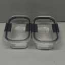 Rubbermaid Brilliance BPA-Free Food Storage Containers, Medium Deep, 4.7 Cup, 2-Pack, Airtight & Leak-Proof, Microwave & Dishwasher Safe