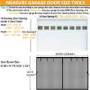 Magnetic Garage Door Screen 10x10ft for 1 Car Doors Durable Fiberglass Heavy Duty Mesh Magnetic Net, Pets Friendly Retractable Carport Garage Patio Porch RV Doors Curtain (Black, 10x10ft)